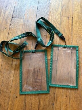 Set of 2 Masters badge pass holders lanyards